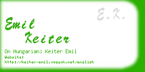 emil keiter business card